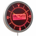 ADVPRO Girls Wanted All Positions, Will Train Decor Neon Sign LED Wall Clock nc0443 - Red