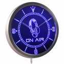 ADVPRO On The Air Headphone Bar Neon Sign LED Wall Clock nc0446 - Blue