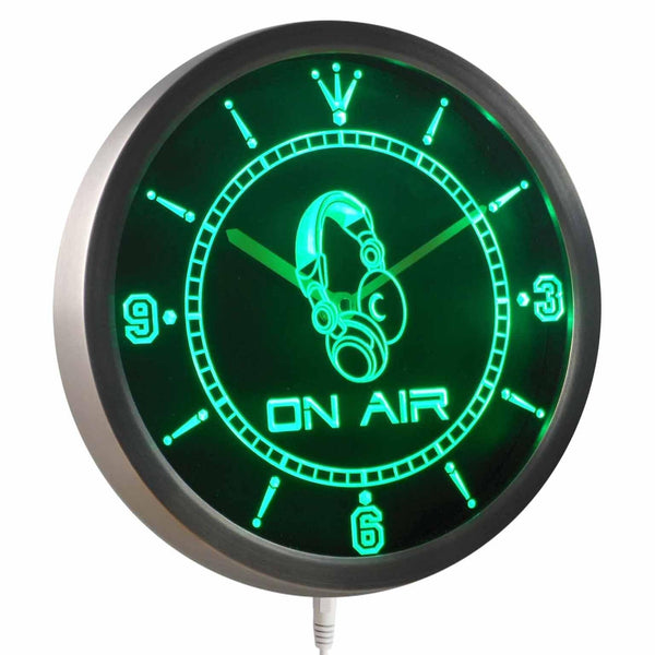 AdvPro - On The Air Headphone Bar Neon Sign LED Wall Clock nc0446 - Neon Clock