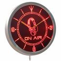 ADVPRO On The Air Headphone Bar Neon Sign LED Wall Clock nc0446 - Red