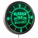 ADVPRO Pinball Machine Game Room LED Neon Clock nc0448 - Green