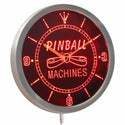 AdvPro - Pinball Machine Game Room LED Neon Clock nc0448 - Neon Clock