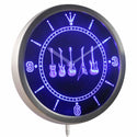 ADVPRO Guitar Weapons Hero Bar Beer Neon Sign LED Wall Clock nc0450 - Blue