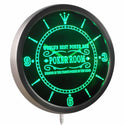 ADVPRO Best Poker Room Liquor in Front Bar Beer Neon Sign LED Wall Clock nc0454 - Green