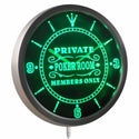 AdvPro - Private Poker Room Member Only Bar Beer Neon Sign LED Wall Clock nc0455 - Neon Clock