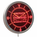 ADVPRO Private Poker Room Member Only Bar Beer Neon Sign LED Wall Clock nc0455 - Red
