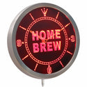 ADVPRO Home Brew Bar Beer Club Wine Neon Sign LED Wall Clock nc0456 - Red