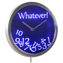 ADVPRO Whatever Time Bar Beer Retire Gift Decor Neon LED Wall Clock nc0464 - Blue