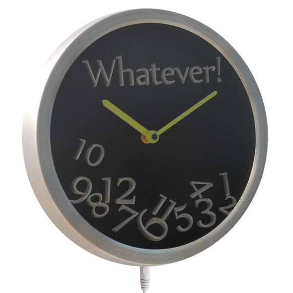 ADVPRO Whatever Time Bar Beer Retire Gift Decor Neon LED Wall Clock nc0464 - Multi-color