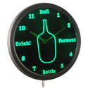 AdvPro - Home Brew Moonshine Liquor Homemade Neon Sign LED Wall Clock nc0699 - Neon Clock