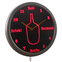 ADVPRO Home Brew Moonshine Liquor Homemade Neon Sign LED Wall Clock nc0699 - Red