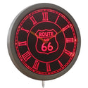 ADVPRO Route US 66 Neon Sign LED Wall Clock nc0702 - Red