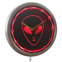 AdvPro - Alien Space Ship Neon Sign LED Wall Clock nc0704 - Neon Clock
