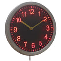 ADVPRO 3D Engraved Neon Sign LED Wall Clock nc0707 - Red