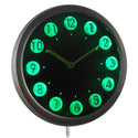 ADVPRO 3D Engraved Neon Sign LED Wall Clock nc0709 - Green