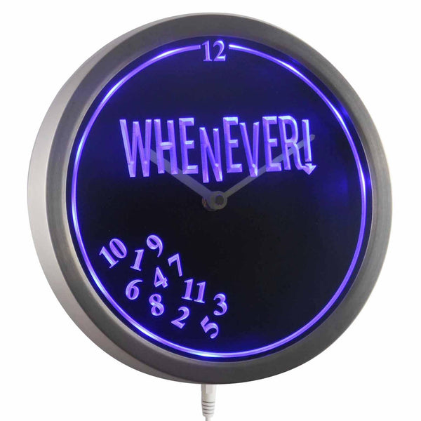 ADVPRO Whenever Time I'm Late Retired Gift Neon Sign LED Wall Clock nc0712 - Blue