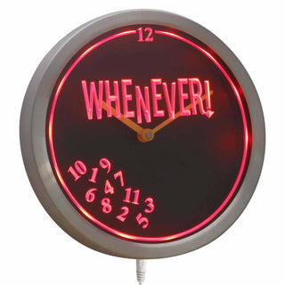 ADVPRO Whenever Time I'm Late Retired Gift Neon Sign LED Wall Clock nc0712 - Red