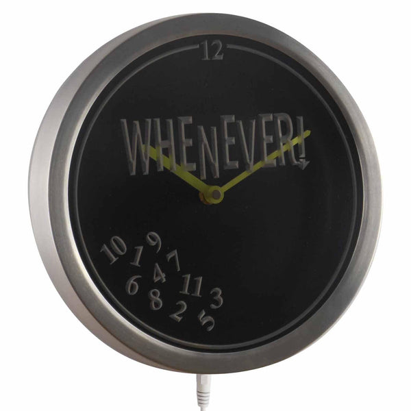 ADVPRO Whenever Time I'm Late Retired Gift Neon Sign LED Wall Clock nc0712 - Multi-color