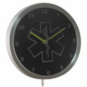 ADVPRO EMS Paramedic Neon Sign LED Wall Clock nc0713 - Multi-color