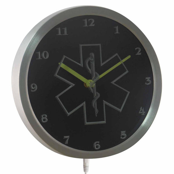 ADVPRO EMS Paramedic Neon Sign LED Wall Clock nc0713 - Multi-color