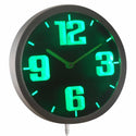 ADVPRO Huge Number 3D Engraved Neon Sign LED Wall Clock nc0716 - Green