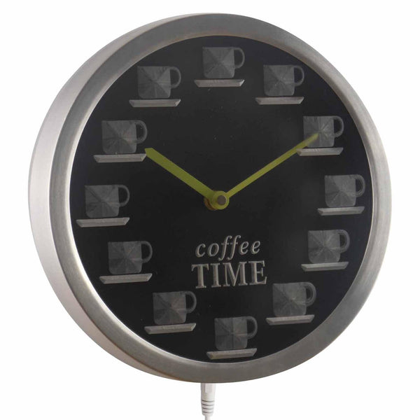 ADVPRO Coffee Time Neon Sign LED Wall Clock nc0718 - Multi-color