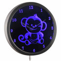 ADVPRO Monkey Neon Sign LED Wall Clock nc0911 - Blue
