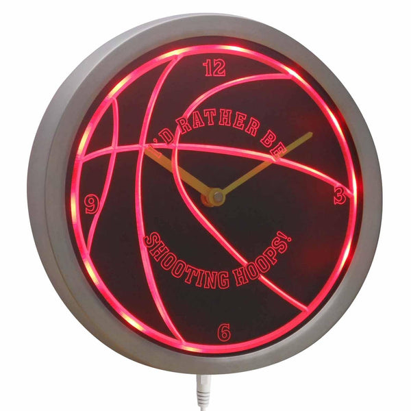 ADVPRO Basketball Sport Neon Sign LED Wall Clock nc0914 - Red