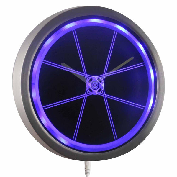ADVPRO Bicycle Sport Neon Sign LED Wall Clock nc0916 - Blue