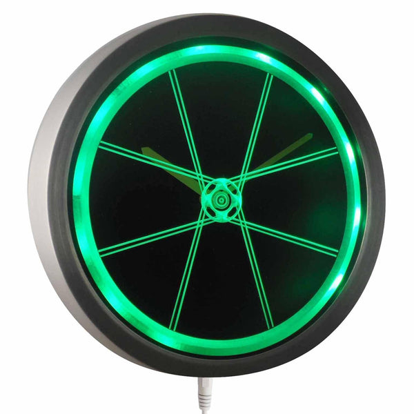 ADVPRO Bicycle Sport Neon Sign LED Wall Clock nc0916 - Green
