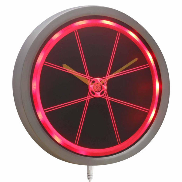 ADVPRO Bicycle Sport Neon Sign LED Wall Clock nc0916 - Red