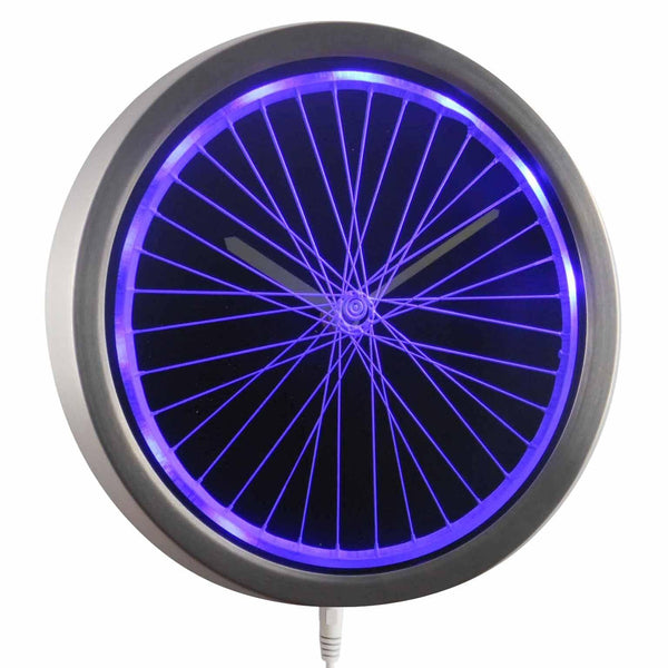 ADVPRO Bicycle Sport Neon Sign LED Wall Clock nc0917 - Blue