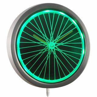 ADVPRO Bicycle Sport Neon Sign LED Wall Clock nc0917 - Green