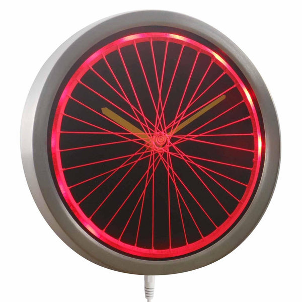 ADVPRO Bicycle Sport Neon Sign LED Wall Clock nc0917 - Red
