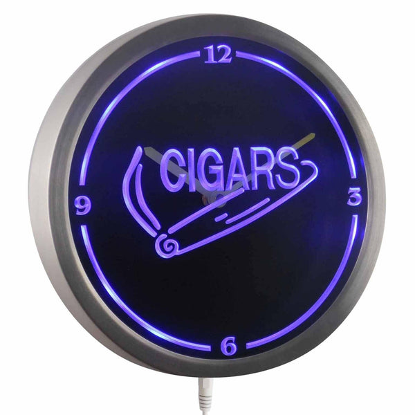 AdvPro - Cigars Smoke Decor Room Neon Sign LED Wall Clock nc0921 - Neon Clock