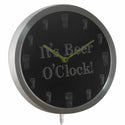 ADVPRO It's Beer O'Clock Bar Decor Neon Sign LED Wall Clock nc0923 - Multi-color