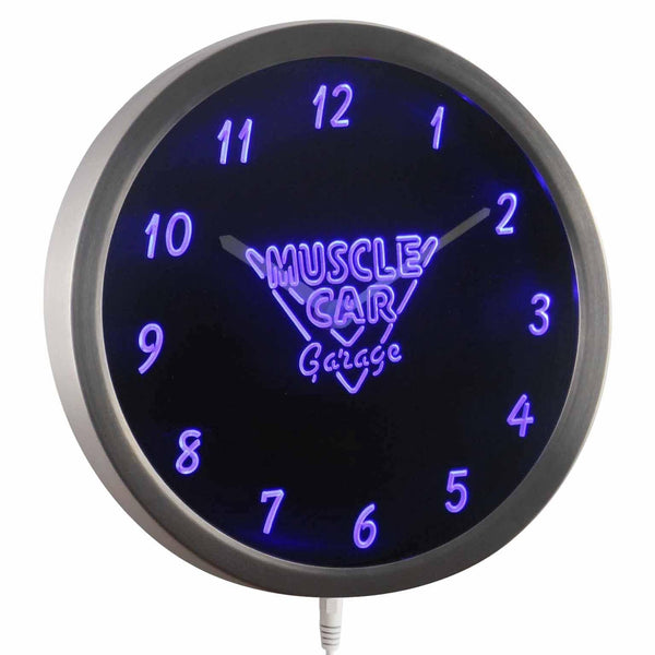 AdvPro - Muscle Car Garage Man Cave Neon Sign LED Wall Clock nc0943 - Neon Clock