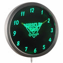 ADVPRO Muscle Car Garage Man Cave Neon Sign LED Wall Clock nc0943 - Green