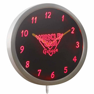 ADVPRO Muscle Car Garage Man Cave Neon Sign LED Wall Clock nc0943 - Red