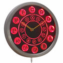 ADVPRO Circle of Fifths Guitar Music Neon Sign LED Wall Clock nc0945 - Red