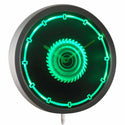ADVPRO Circular Saw Blade Carpenter Gift Neon Sign LED Wall Clock nc0946 - Green