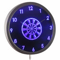 ADVPRO Dartboard Dart Game Room Bar Beer Neon Sign LED Wall Clock nc0948 - Blue