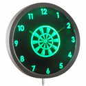 AdvPro - Dartboard Dart Game Room Bar Beer Neon Sign LED Wall Clock nc0948 - Neon Clock
