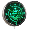 AdvPro - Man Cave Cowboys Personalized Your Bar Pub Sign Neon LED Wall Clock ncpb-tm - Neon Clock