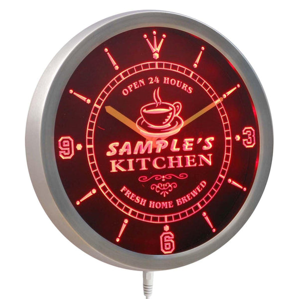 AdvPro - Home Kitchen Personalized Your Bar Pub Sign Neon LED Wall Clock ncpc-tm - Neon Clock