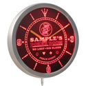 ADVPRO Poker Room Personalized Your Name Bar Pub Game Neon Sign LED Wall Clock ncpd-tm - Red