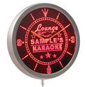 ADVPRO Karaoke Lounge Room Personalized Your Name Bar Beer Sign Neon LED Wall Clock ncpk-tm - Red