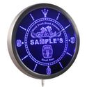 ADVPRO Bar & Grill Personalized Your Name Beer Mug Pub Sign Neon LED Wall Clock ncpr-tm - Blue