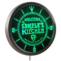 AdvPro - Welcome Kitchen Personalized Your Beer Home Sign Neon LED Wall Clock ncps-tm - Neon Clock