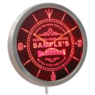 ADVPRO Tavern Beer Ale Personalized Your Name Bar Pub Neon Sign LED Wall Clock ncpx-tm - Red